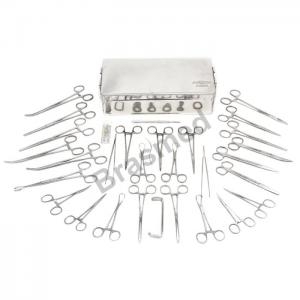 Caixa de cirurgia p/ grandes animais completa c/ 32 itens