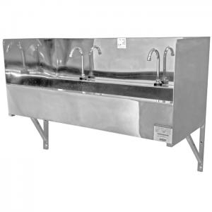 Lavatório duplo em aço inox