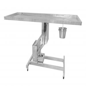 Mesa para Necropsia pantográfica em aço inox com 2 motores