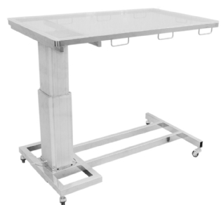 Mesa com tampo em acrílico pra arco cirúrgico ou raio-x