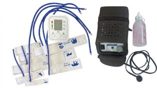 Kit Doppler + Aparelho de pressão(esfignomanômetro) vet com 5 manguitos