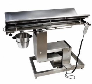 Mesa cirúrgica pantográfica calha totalmente em aço inox com 2 motores